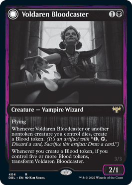 Voldaren Bloodcaster // Bloodbat Summoner [Innistrad: Double Feature] Foil