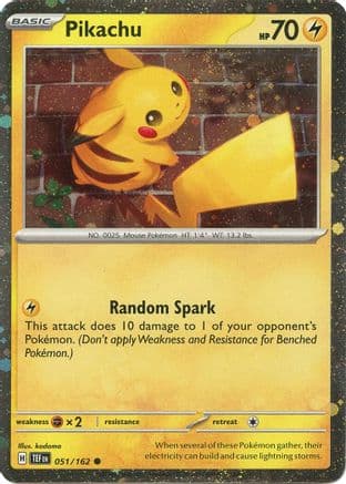 Pikachu (Cosmo Holo) 051/162 - Miscellaneous Cards & Products Holofoil