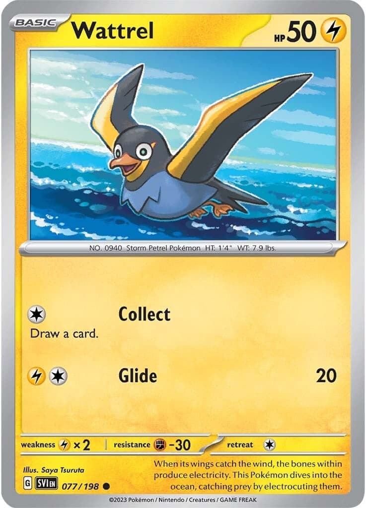 Wattrel 077/198 - SV01 Scarlet & Violet Base Set Reverse Holofoil