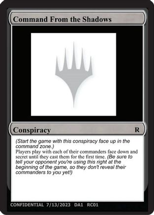 Command From the Shadows () [Un-Known Event Playtest Cards]