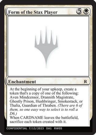 Form of the Stax Player () [Un-Known Event Playtest Cards]