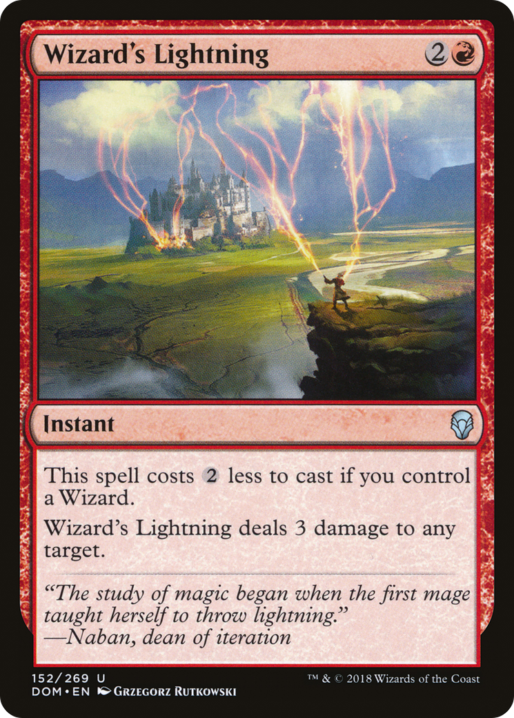 Wizard's Lightning [Dominaria] Foil