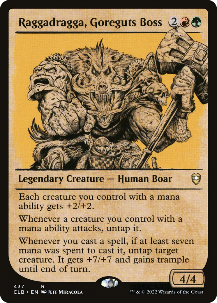 Raggadragga, Goreguts Boss (Showcase) [Commander Legends: Battle for Baldur's Gate] Foil