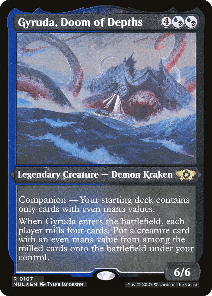 Gyruda, Doom of Depths (Foil Etched) |  Foil (107) [Multiverse Legends]