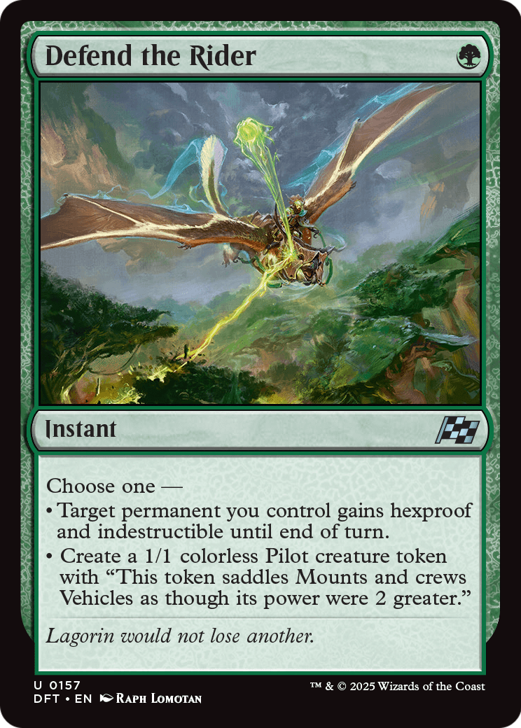 Defend the Rider |  Foil (157) [Aetherdrift]
