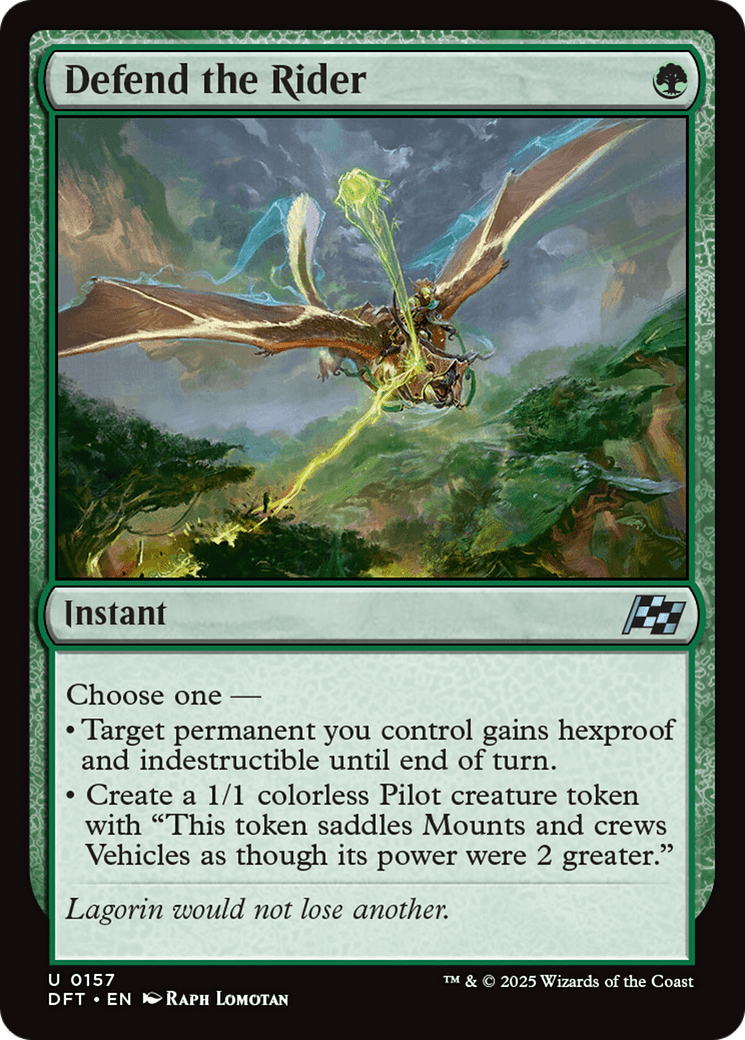 Defend the Rider |  Foil (157) [Aetherdrift]