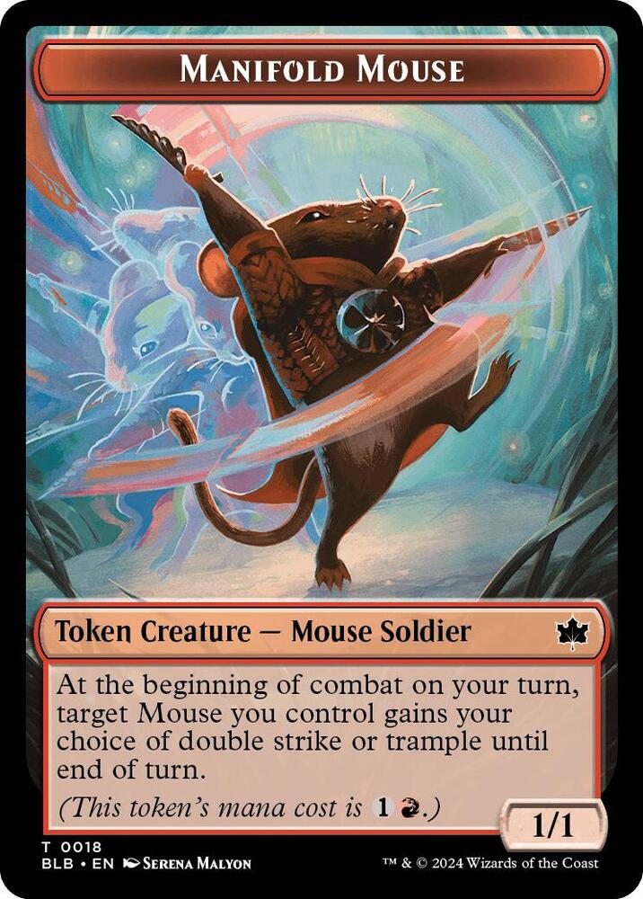 Manifold Mouse Token 18 (Bloomburrow) 