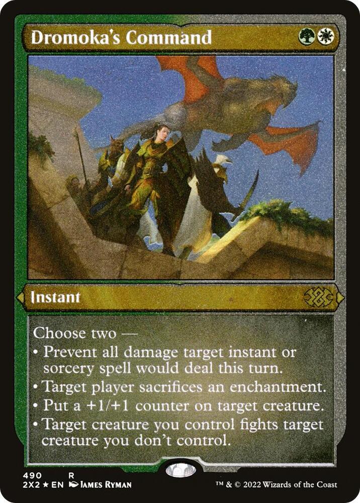 Dromokas Command Foil Etched 490 (Double Masters 2022)  - Foil