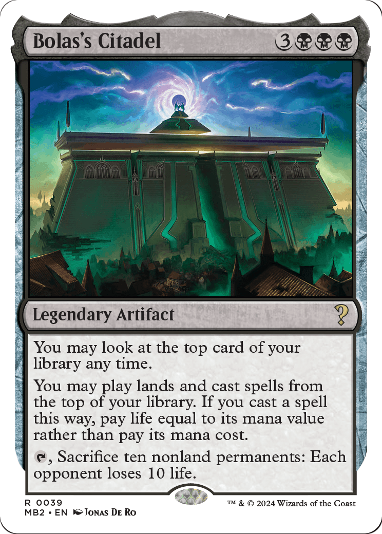 Bolas's Citadel (White Border) [Mystery Booster 2]
