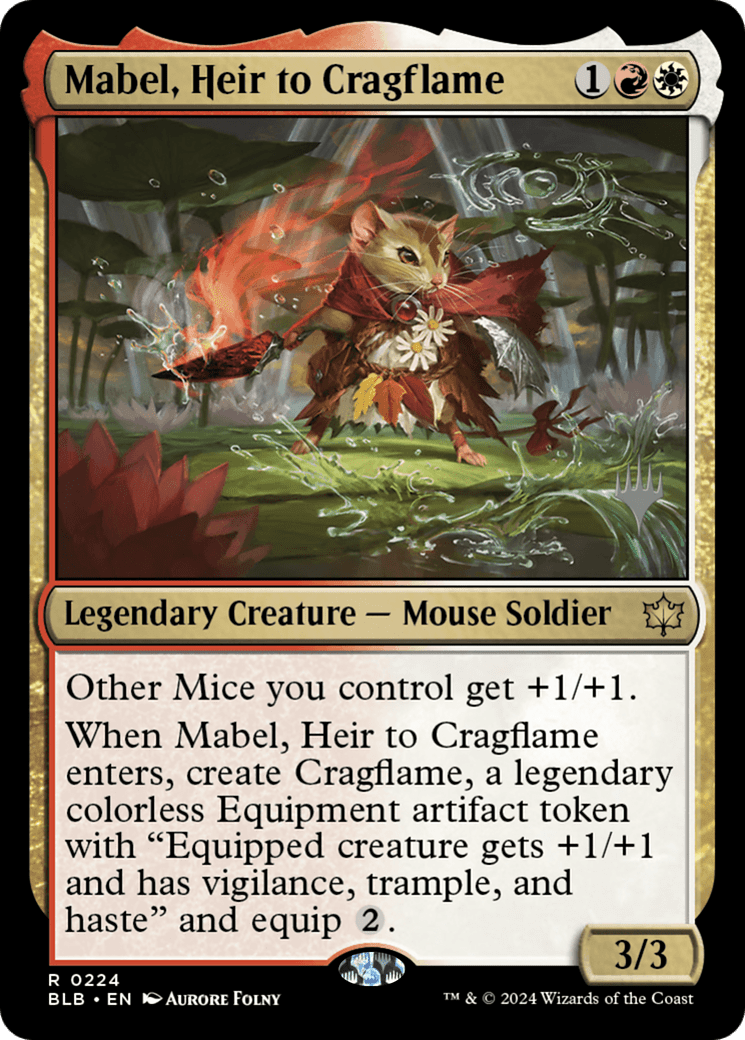Mabel, Heir to Cragflame (Promo Pack) [Bloomburrow Promos] Foil