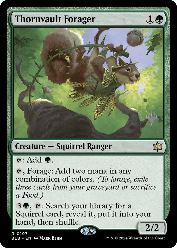 Thornvault Forager (Promo Pack) [Bloomburrow Promos] Foil
