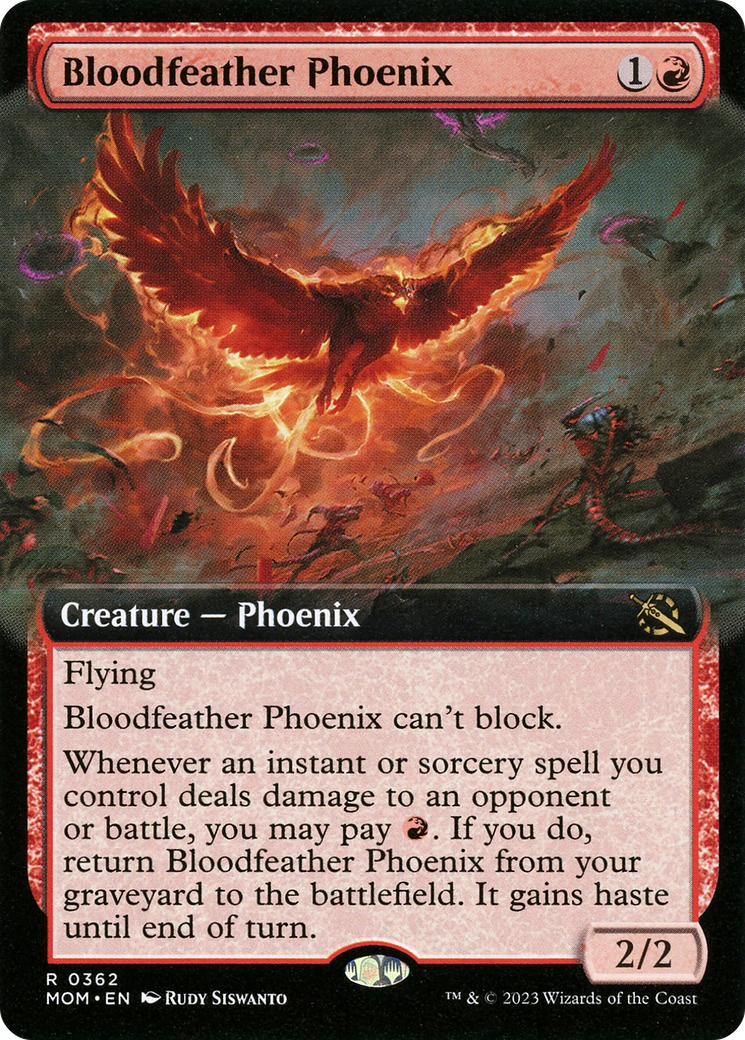 Bloodfeather Phoenix (Extended Art) [March of the Machine] Foil