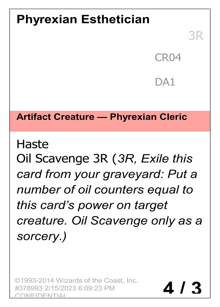 Phyrexian Esthetician (DA1-CR04C) - Unknown Event