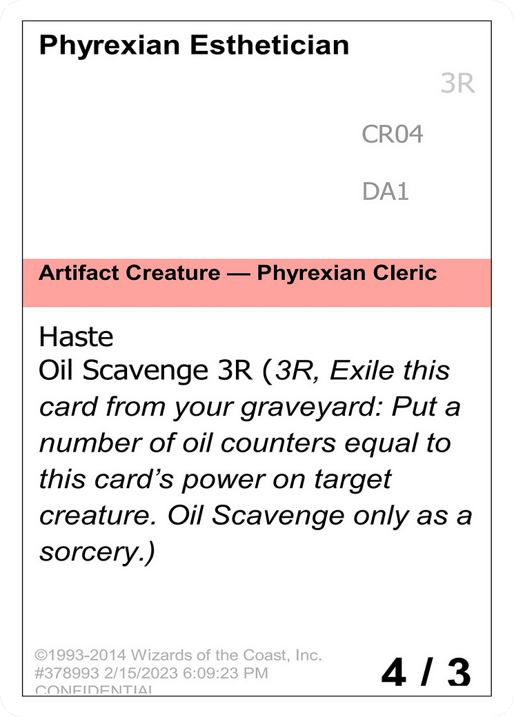Phyrexian Esthetician (DA1-CR04C) - Unknown Event