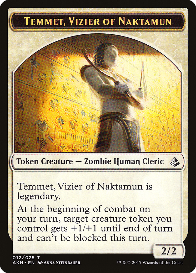 Temmet, Vizier of Naktamun Token [Amonkhet Tokens] Foil