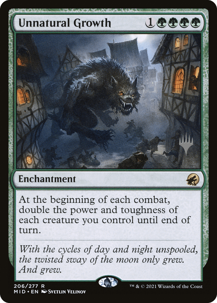 Unnatural Growth (Promo Pack) [Innistrad: Midnight Hunt Promos] Foil