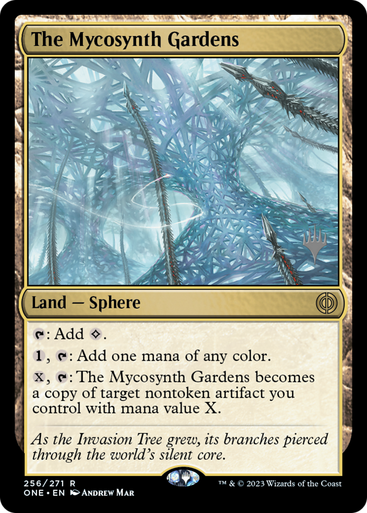 The Mycosynth Gardens (Promo Pack) [Phyrexia: All Will Be One Promos] Foil