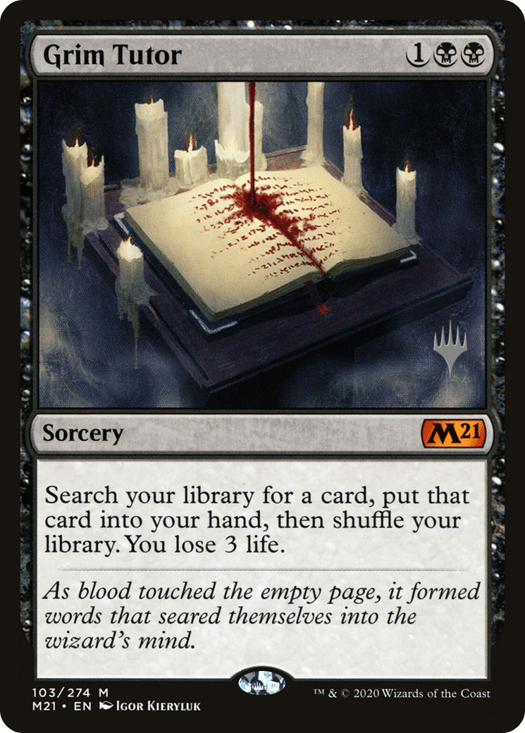 Grim Tutor (Promo Pack) [Core Set 2021 Promos] Foil