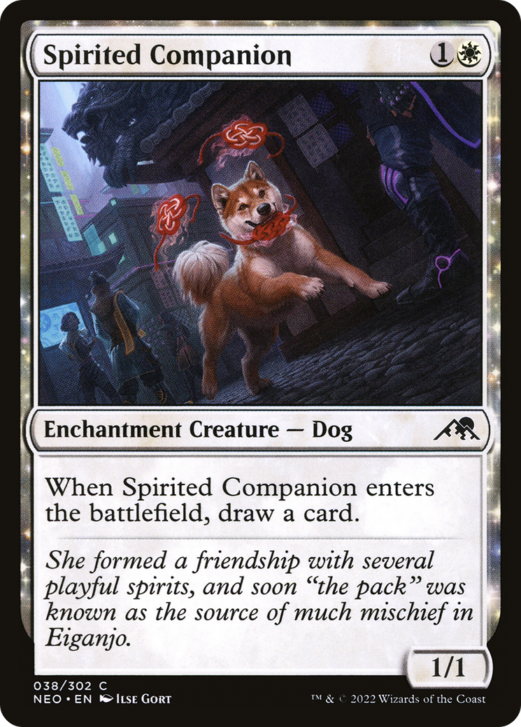 Spirited Companion [Kamigawa: Neon Dynasty] Foil