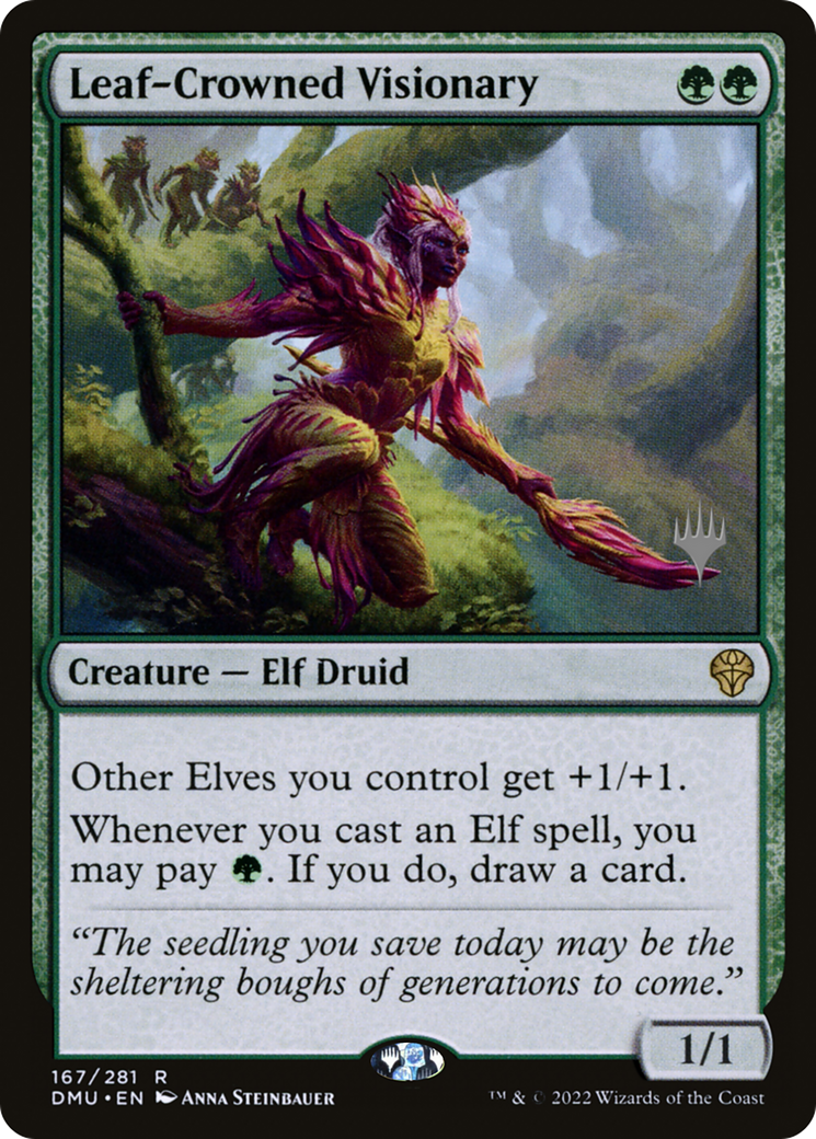 Leaf-Crowned Visionary (Promo Pack) [Dominaria United Promos] Foil