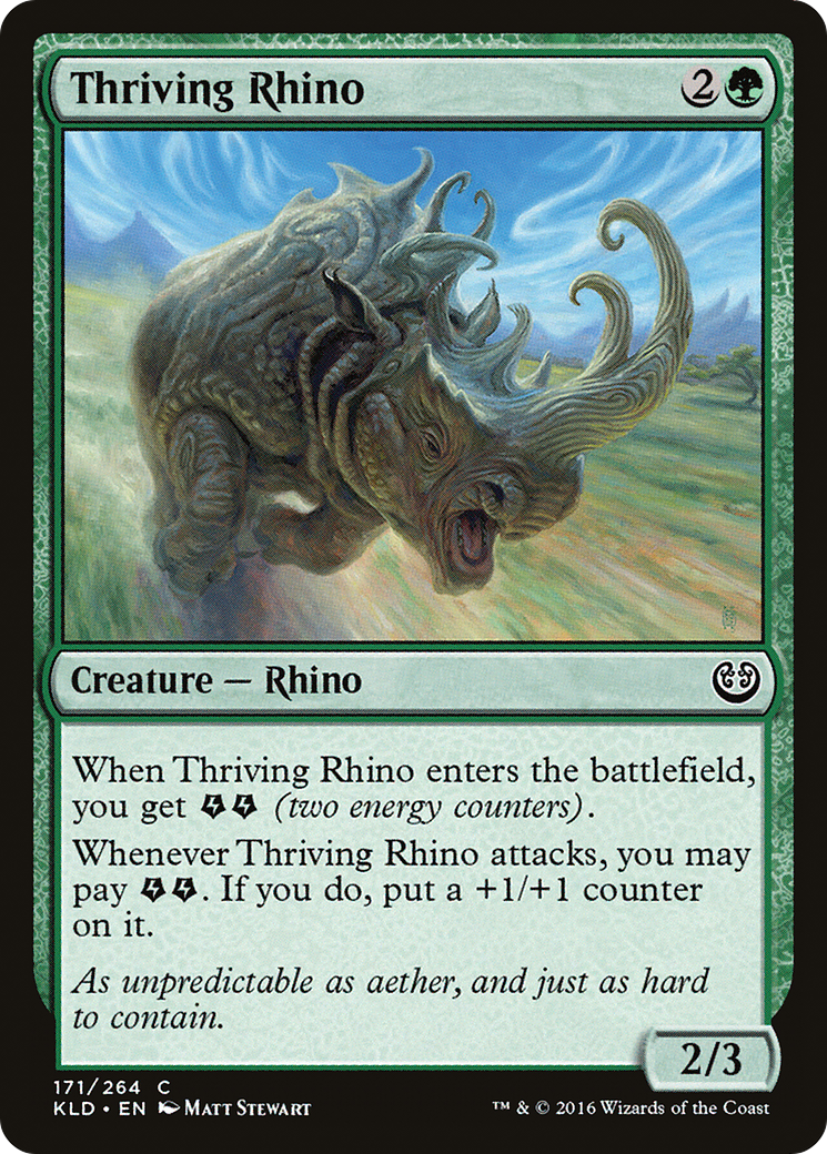 Thriving Rhino [Kaladesh] Foil