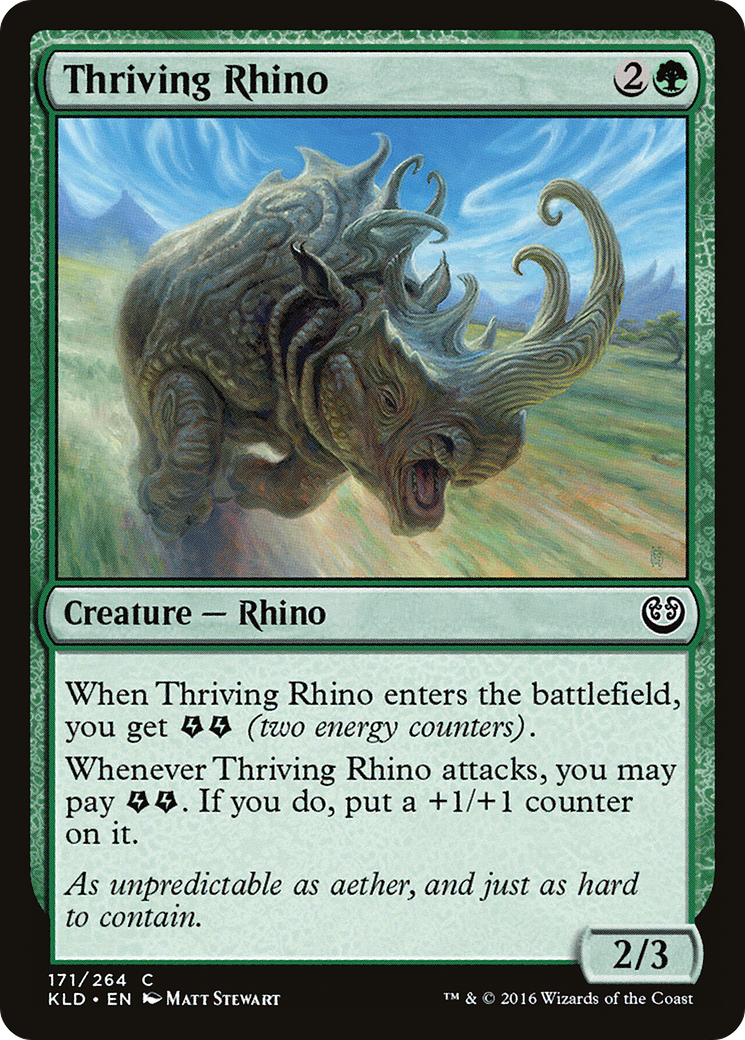 Thriving Rhino [Kaladesh] Foil