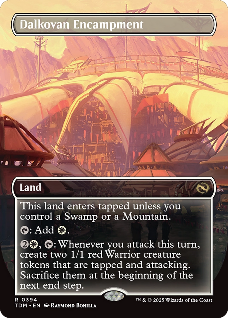 Dalkovan Encampment (Borderless) (394) [Tarkir: Dragonstorm]  Foil