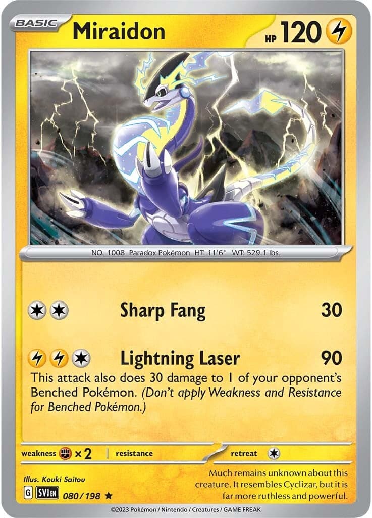 Miraidon 080- SV01 Scarlet & Violet Base Set Holofoil