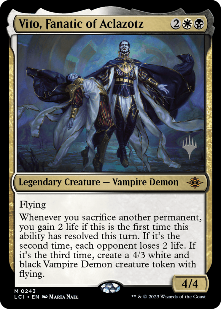 Vito, Fanatic of Aclazotz (Promo Pack) [The Lost Caverns of Ixalan Promos] Foil