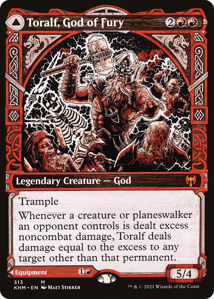 Toralf, God of Fury // Toralf's Hammer (Showcase) [Kaldheim]