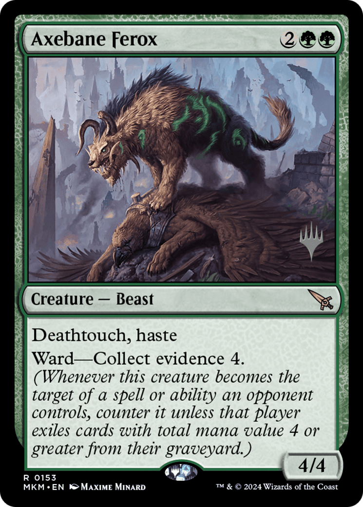 Axebane Ferox (Promo Pack) [Murders at Karlov Manor Promos] Foil
