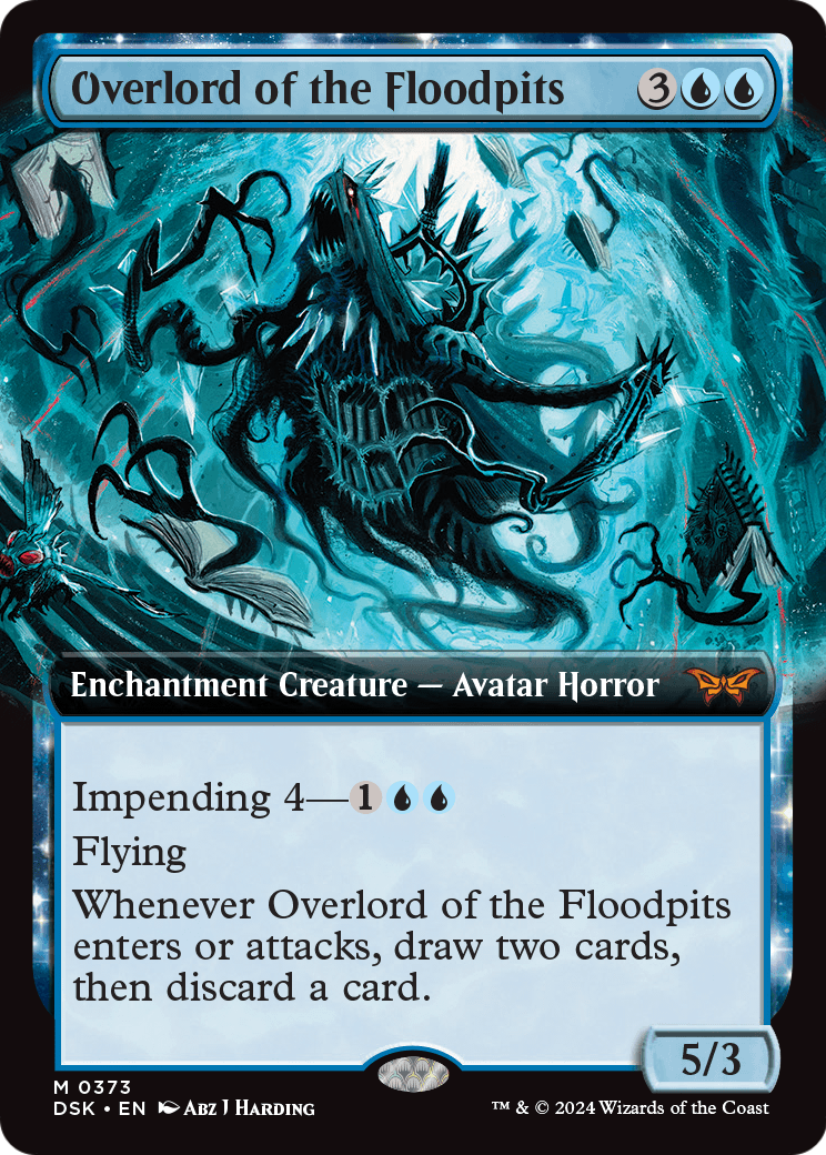 Overlord of the Floodpits (Extended Art) [Duskmourn: House of Horror] Foil