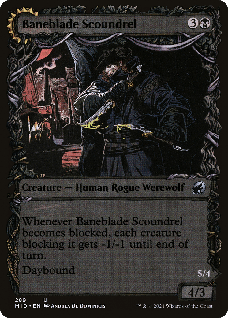 Baneblade Scoundrel // Baneclaw Marauder (Showcase Equinox) [Innistrad: Midnight Hunt] Foil