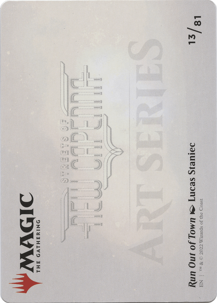 Run Out of Town // Run Out of Town (ASNC-013) - New Capenna Art Series (Borderless) Foil