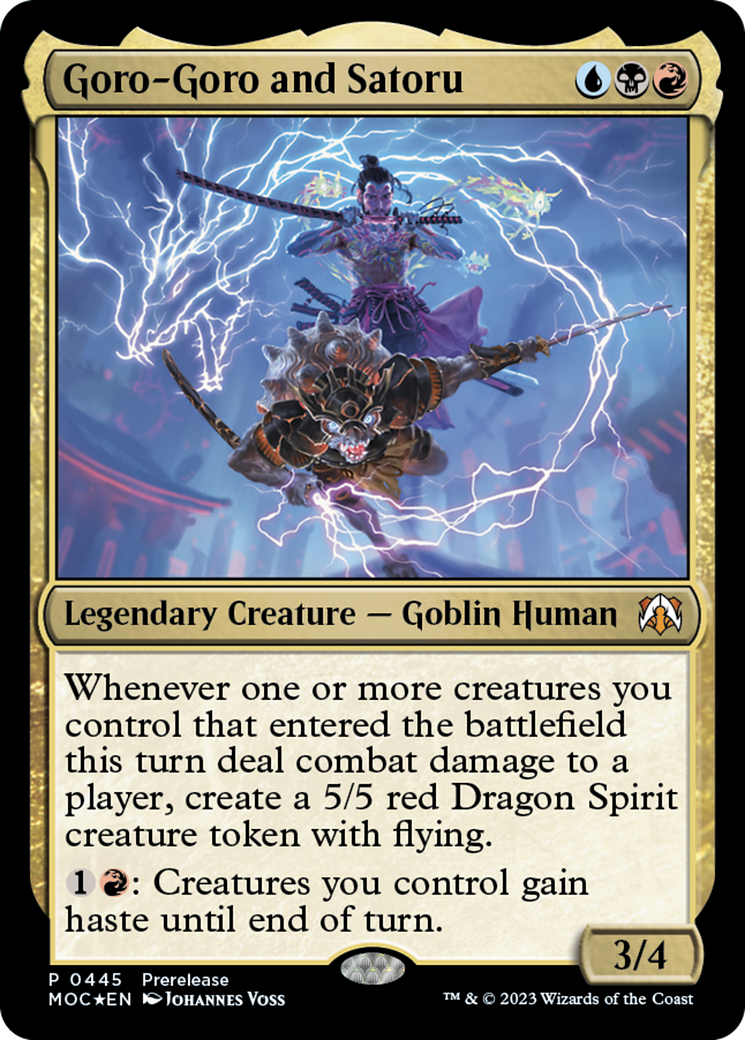 Goro-Goro and Satoru [March of the Machine Commander Prerelease Promos] Foil