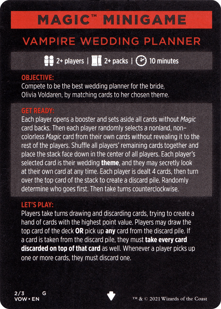 Vampire Wedding Planner // Vampire Wedding Planner (cont'd) (MVOW-002) - Innistrad: Crimson Vow Minigames Foil