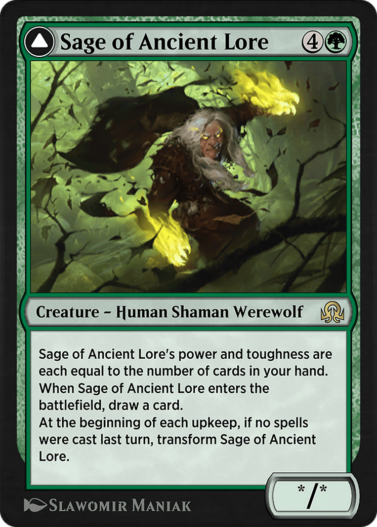 Sage of Ancient Lore // Werewolf of Ancient Hunger (SIR-211) - Shadows over Innistrad Remastered