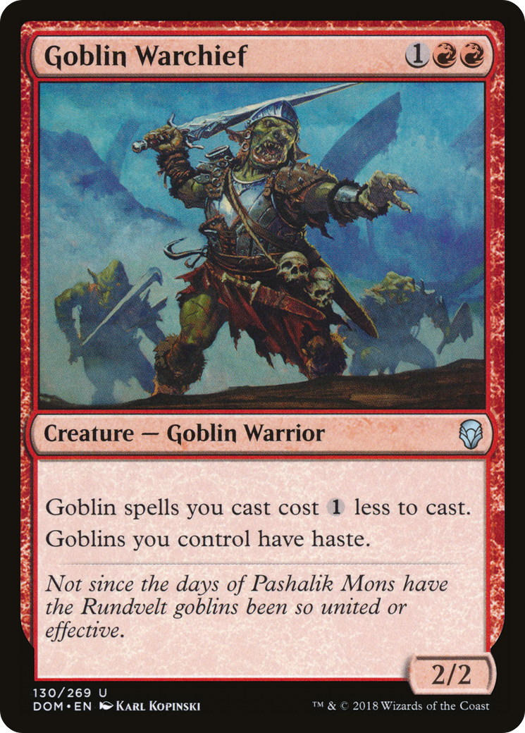 Goblin Warchief [Dominaria] Foil