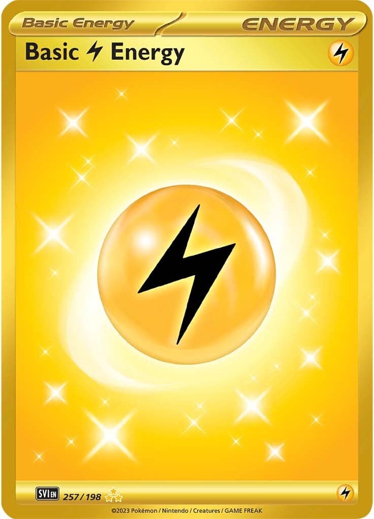 Basic Lightning Energy 257/198  - Holofoil SV01 Scarlet & Violet Base Set - Hyper Rare