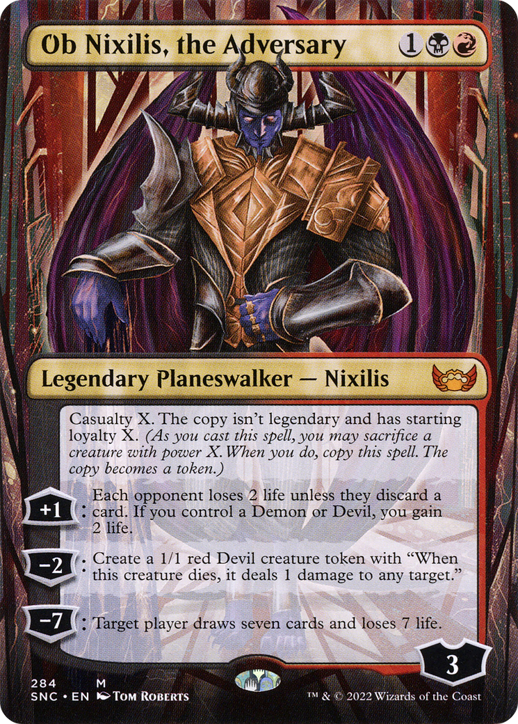 Ob Nixilis, the Adversary (Borderless) [Streets of New Capenna] Foil
