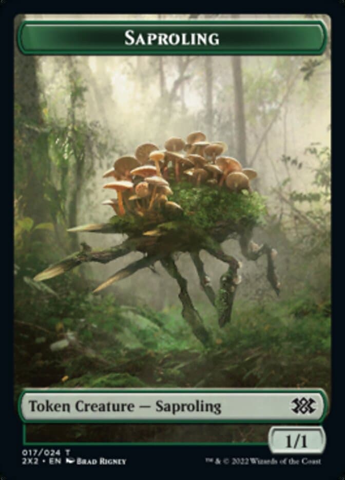 Saproling // Vampire Double-Sided Token [Double Masters 2022 Tokens] Foil