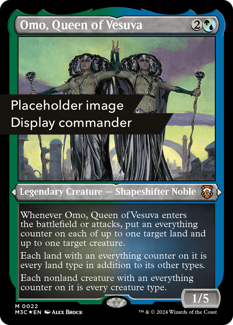 Omo, Queen of Vesuva (Display Commander) (Ripple Foil) [Modern Horizons 3 Commander]