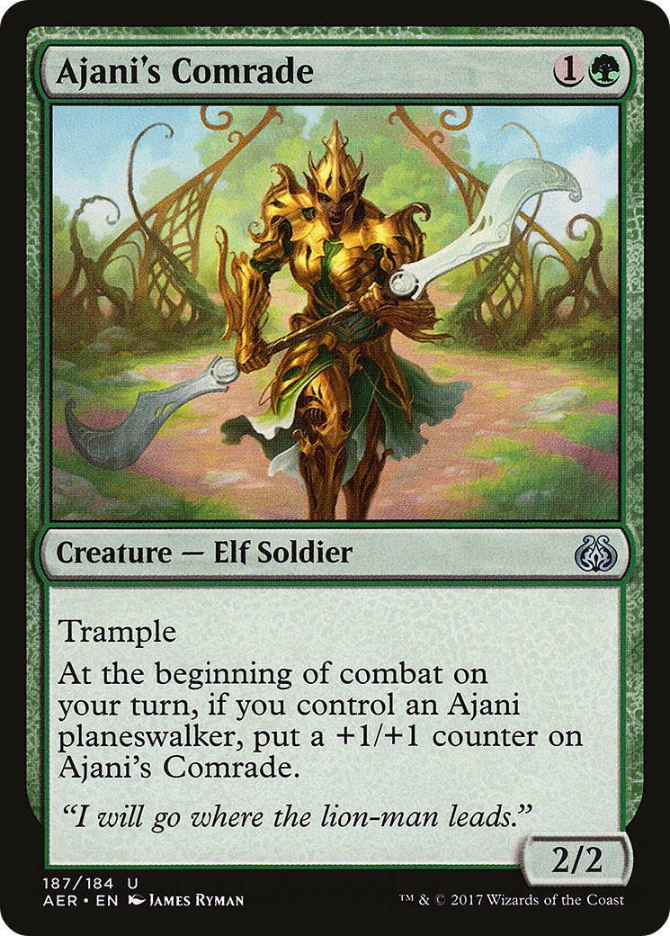 Ajani's Comrade (187) [Aether Revolt]  Foil