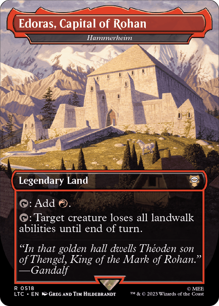 Edoras, Capital of Rohan - Hammerheim (Borderless) [The Lord of the Rings: Tales of Middle-Earth Commander] Foil