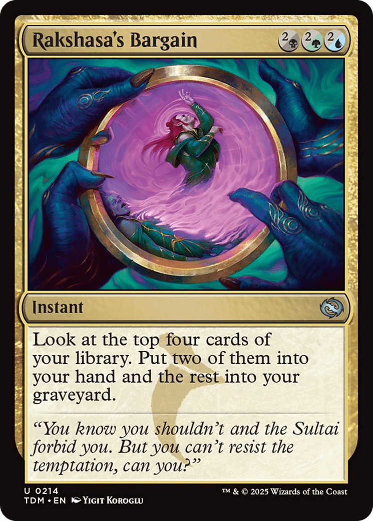Rakshasa's Bargain (214) [Tarkir: Dragonstorm]  Foil