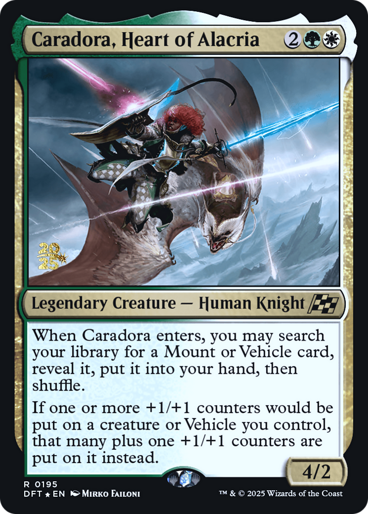 Caradora, Heart of Alacria (-195) [Prerelease Cards]  Foil