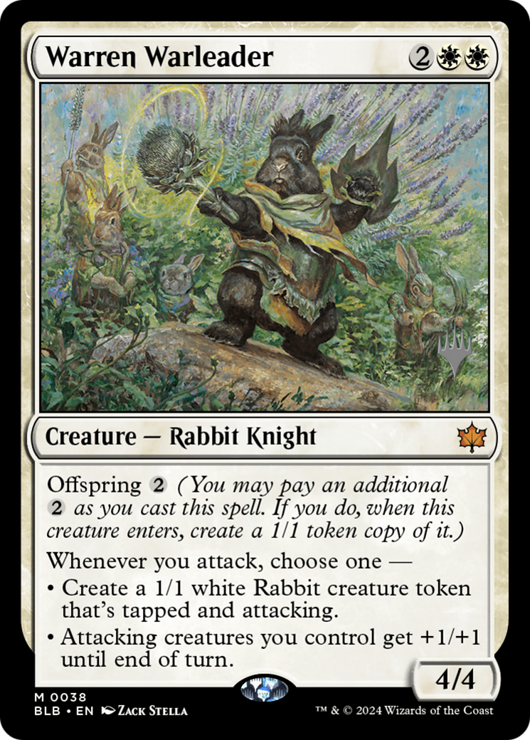 Warren Warleader (Promo Pack) [Bloomburrow Promos] Foil