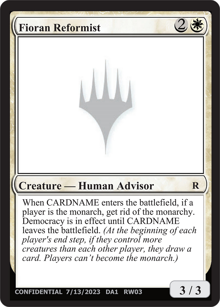 Fioran Reformist (DA1-RW03B) - Unknown Event