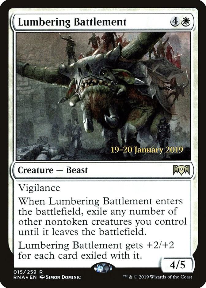 Lumbering Battlement 15s/81 (Prerelease Cards)  - Foil