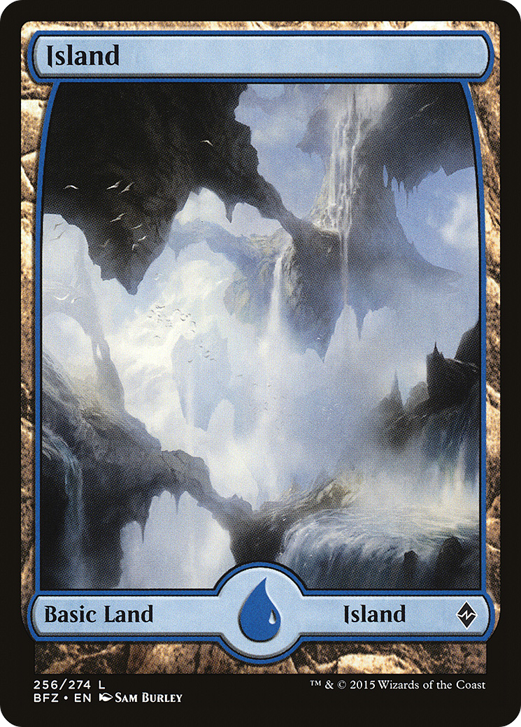 Island (256) (Full Art) [Battle for Zendikar] Foil